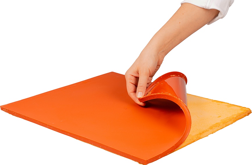 Tapis Roulade siliconen bakmat 32,5 x 32,5 x 2 cm, oranje