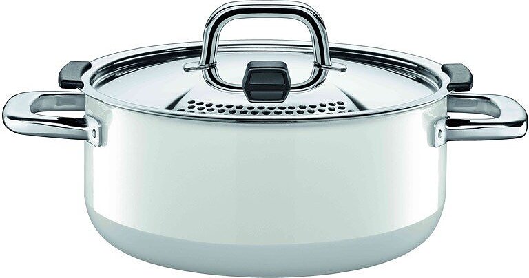 Garnek niski Nature White