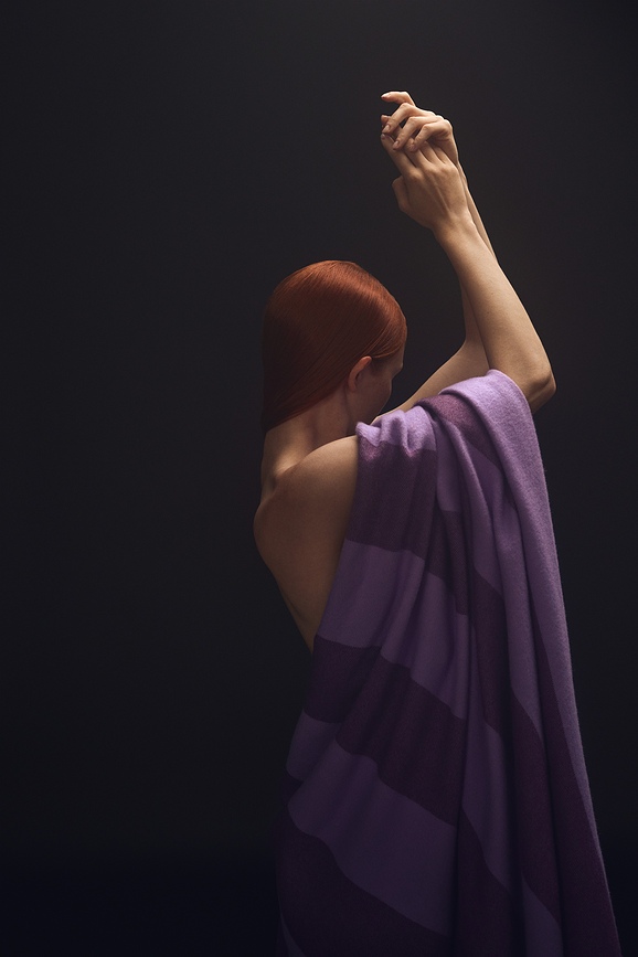 The Sweater Polychrome Bedspread 130 x 190 cm violet