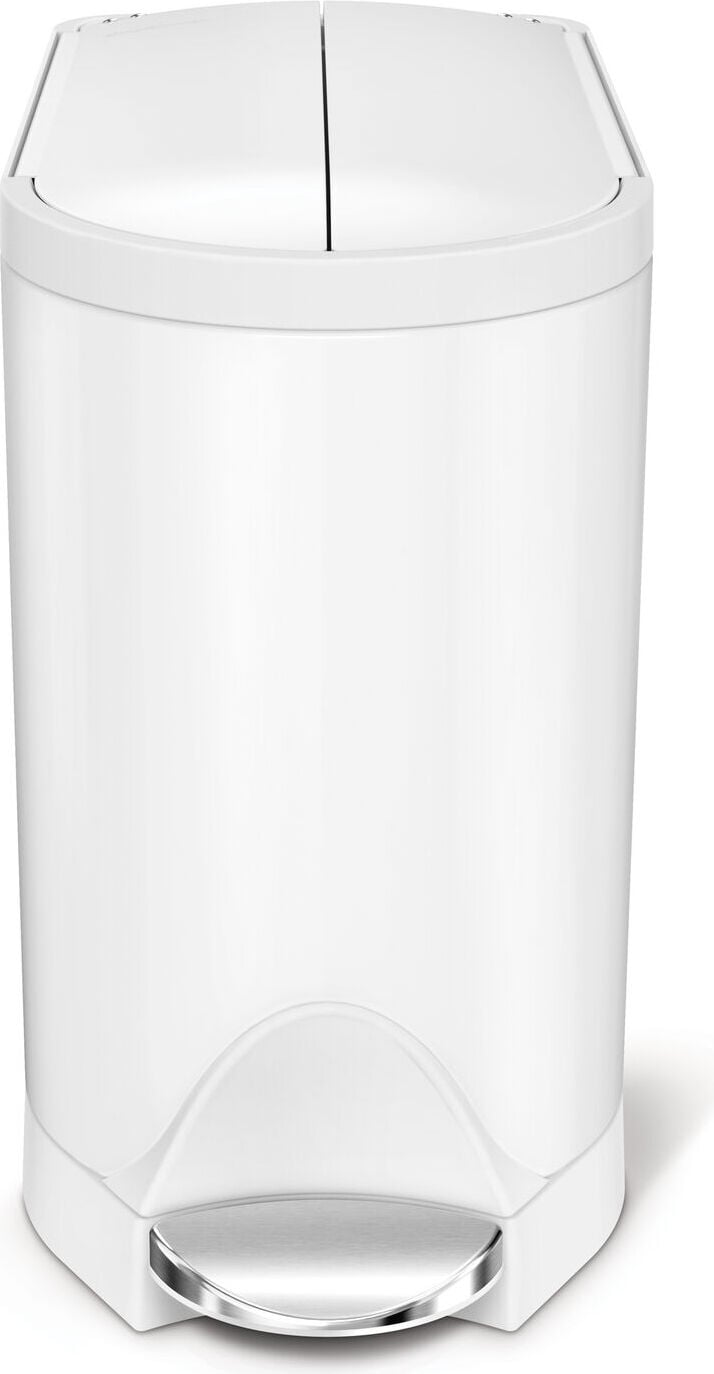 Butterfly Treteimer 10 l, weiß