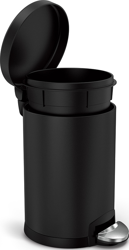 Cubo de Basura con pedal Simplehuman, 4,5 l, negro mate