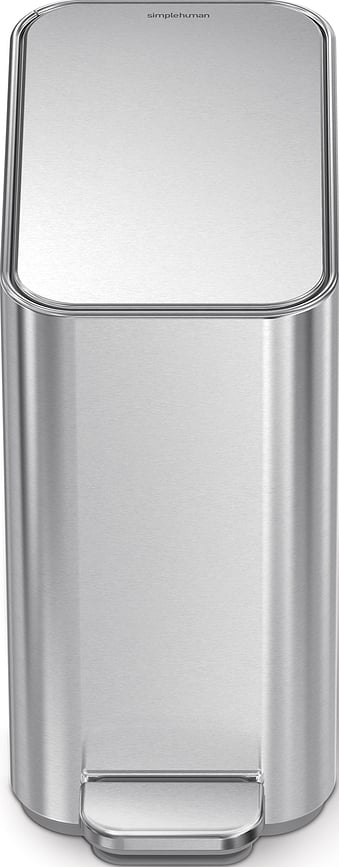 Cubo de Basura con Pedal de acero cepillado Slim, 5 L