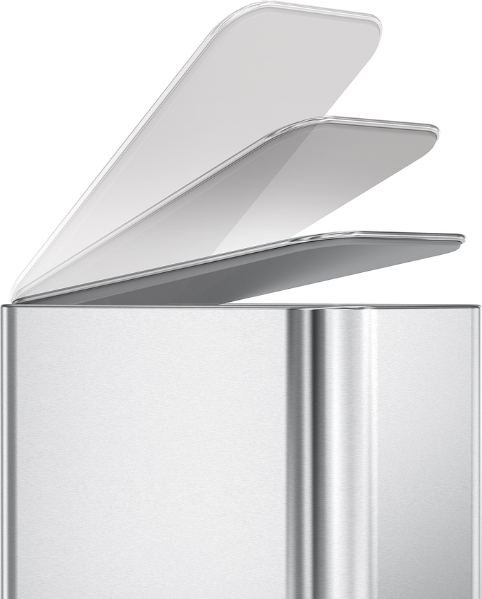 Cubo de Basura con Pedal de acero cepillado Slim, 5 L