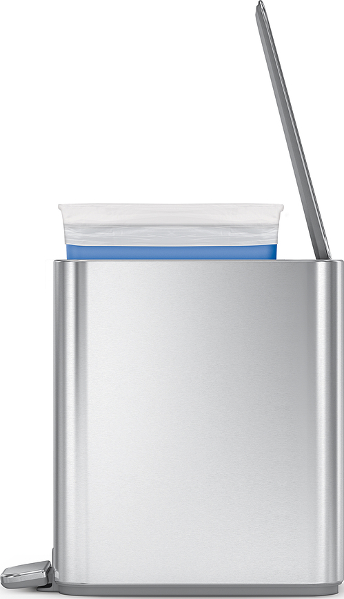 Cubo de Basura con Pedal de acero cepillado Slim, 5 L
