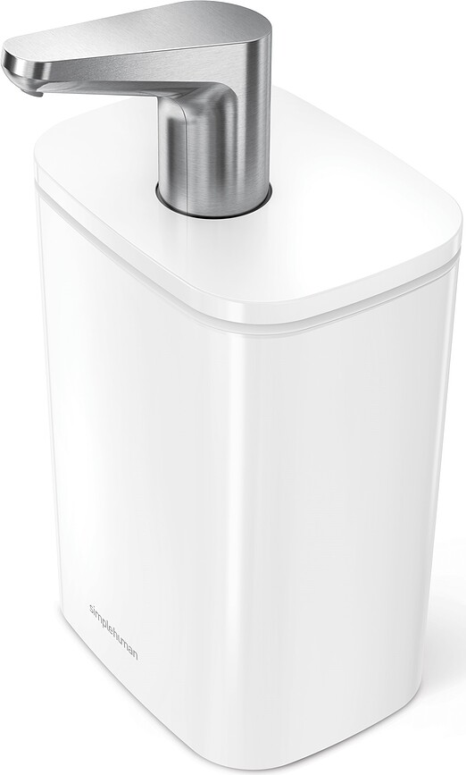 Дозатор для мила Simplehuman 473 мл, білий, сталевий