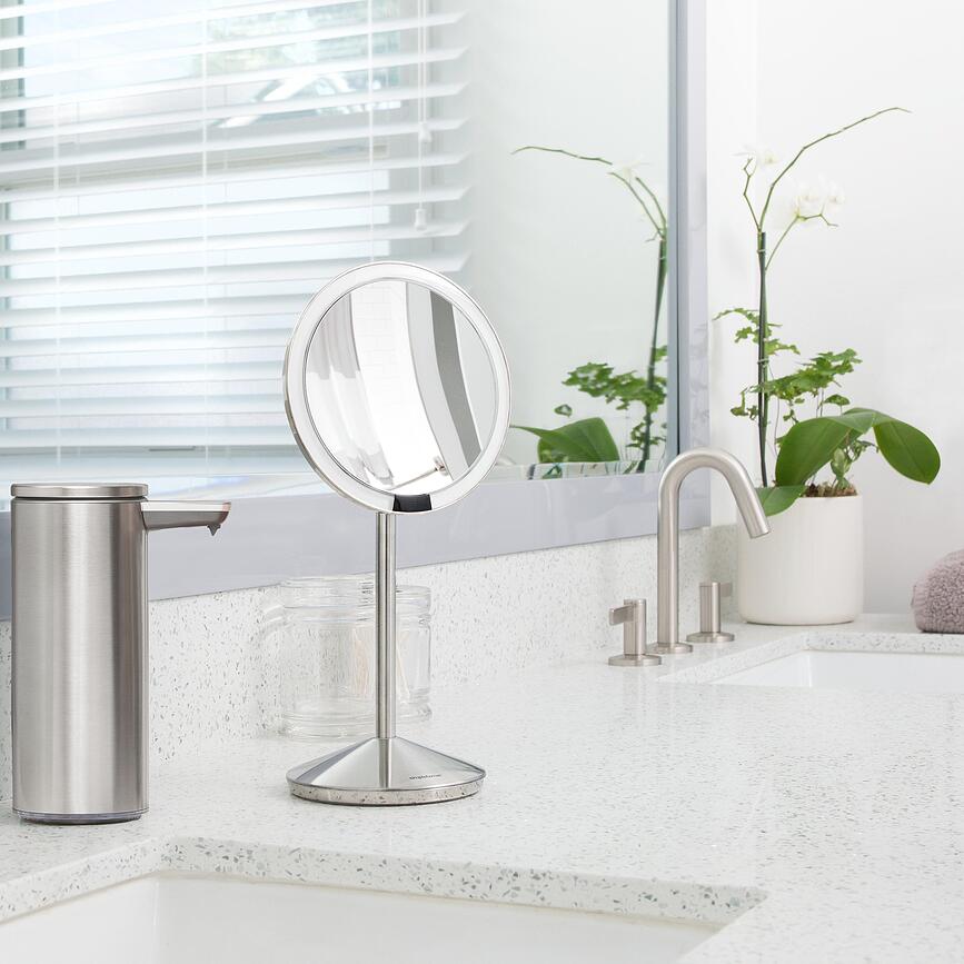 Espejo de Maquillaje sensor Simplehuman, mini, oro rosa