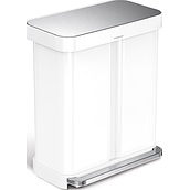 Liner Pocket Pedal trashcan 58 l two-compartment white