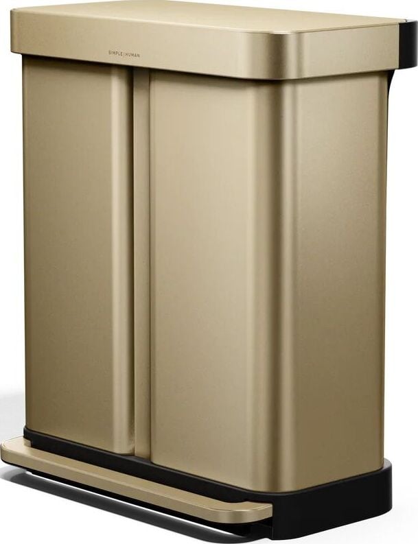 Liner Pocket Recycler Pedal-Mülleimer 58 l, gold matt