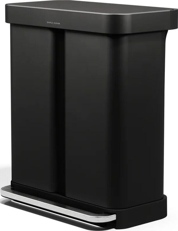 Liner Pocket Recycler Pedal-Mülleimer 58 l, schwarz matt