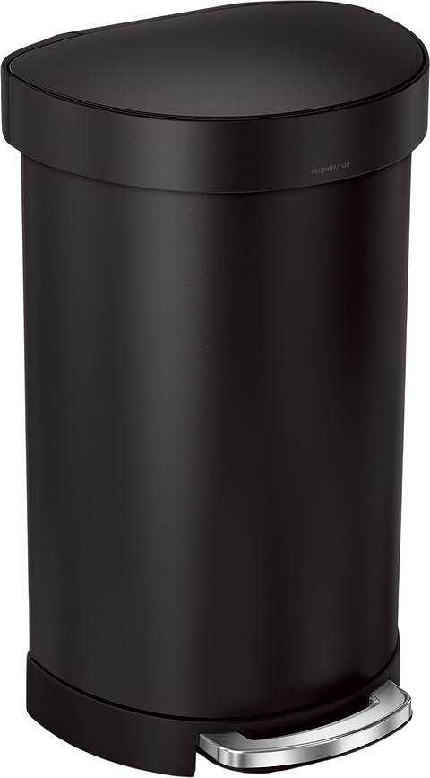 Odpadkový koš s pedálem Simplehuman polokruhový 45 l černý matný