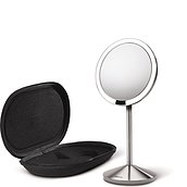 Oglindă cosmetică cu senzor Simplehuman mini argintie
