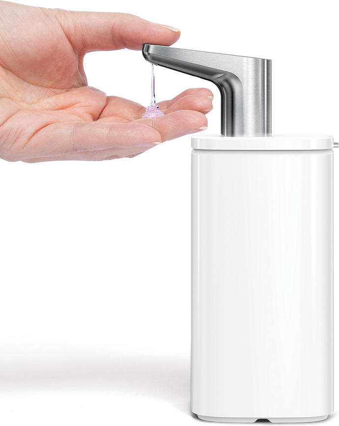 Simplehuman Δοσομετρητής Σαπουνουνιού, 295 ml, λευκός, ατσάλινος