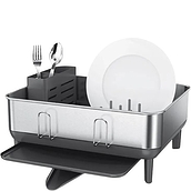 Simplehuman Dish drying rack with cup holders
