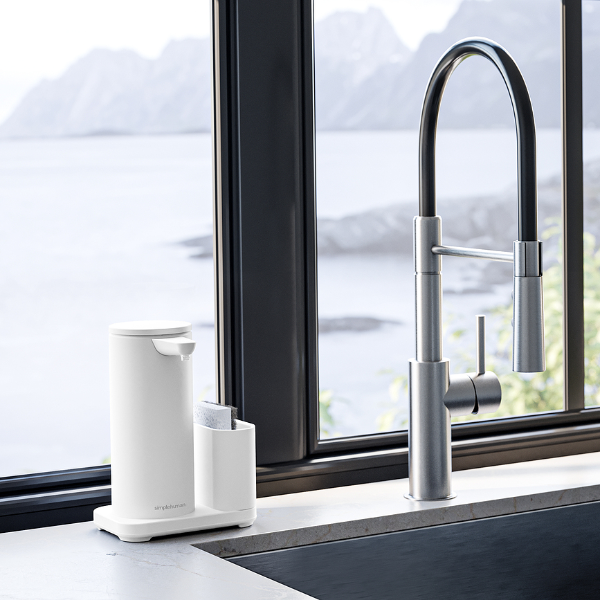 Simplehuman Distributeur de Savon, 414 ml, blanc