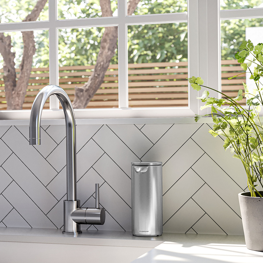 Simplehuman Distributeur de Savon automatique, 414 ml, blanc