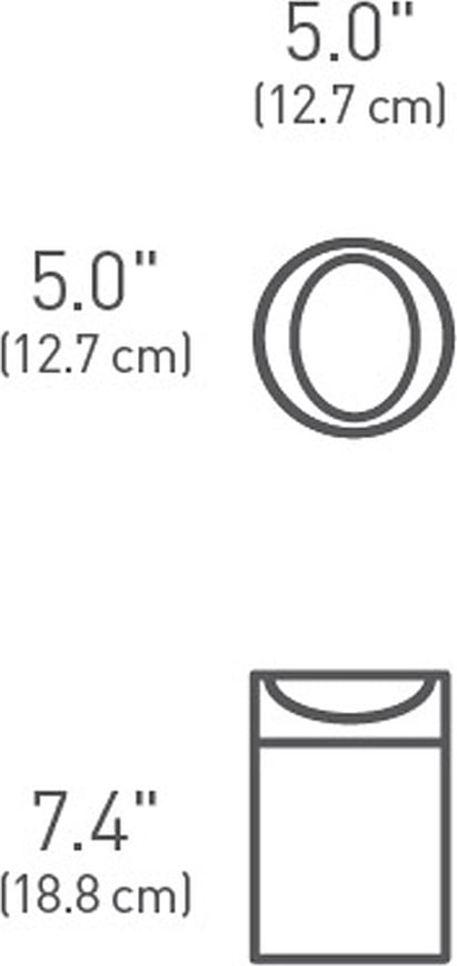 Simplehuman Kopalniški koš, 1,5 l, siv, matirano jeklo