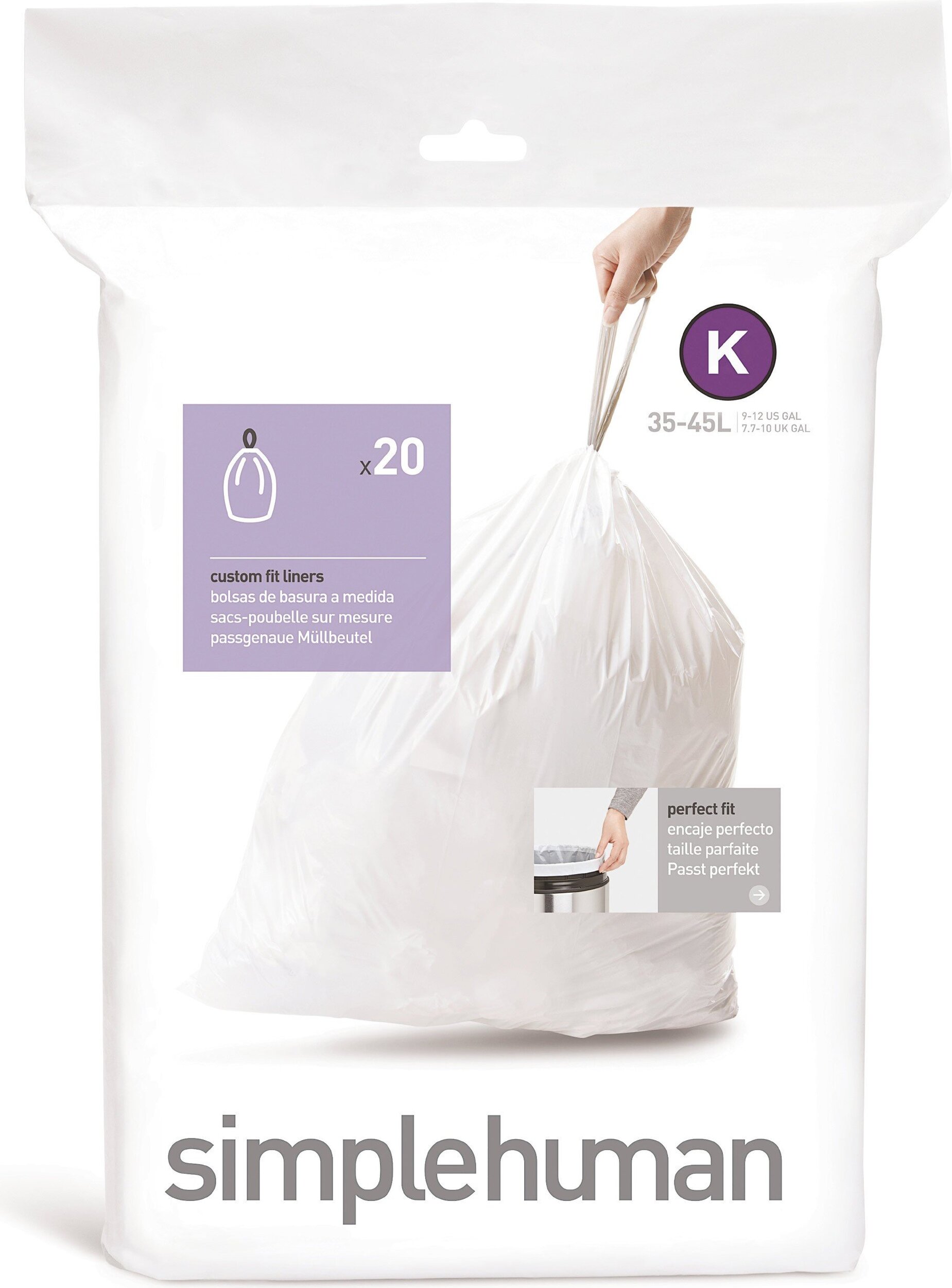 Simplehuman Müllsäcke 35 - 45 l Größe K 20 St.