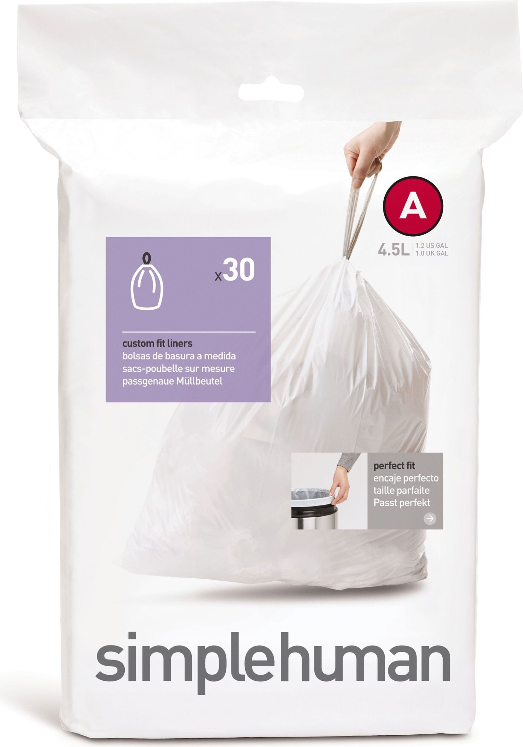 Simplehuman Müllsäcke Größe A 4,5 l 30 St.