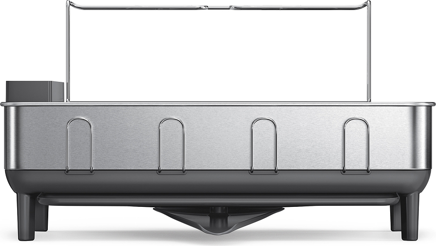 Simplehuman Odcejalnik posode z držali za skodelice in kozarce, siv