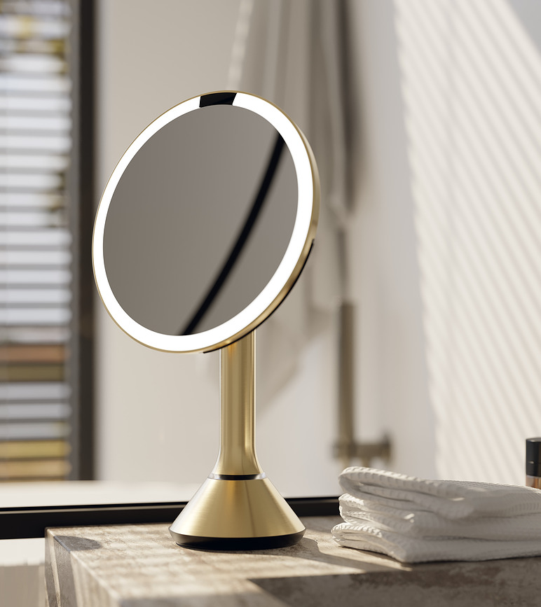 Simplehuman Ogledalo senzorsko 20 cm srebrno s kontrolom jačine svjetla