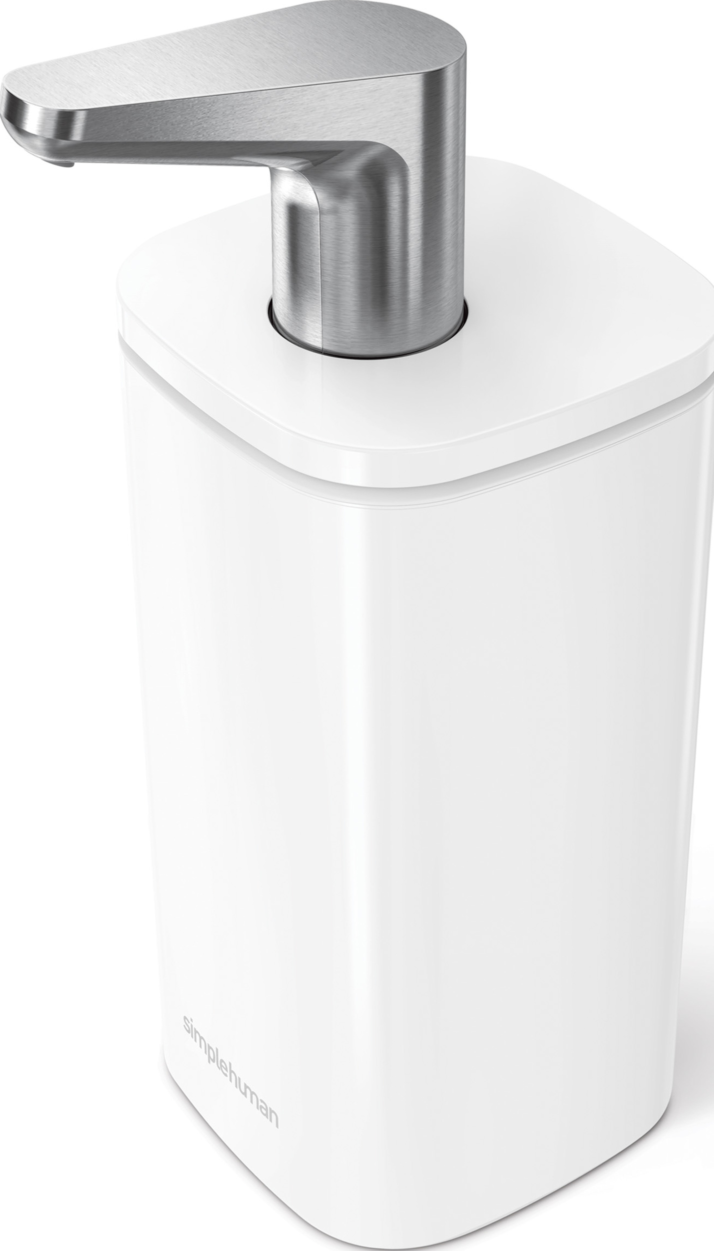 Simplehuman Seifenspender 295 ml weiß aus Stahl
