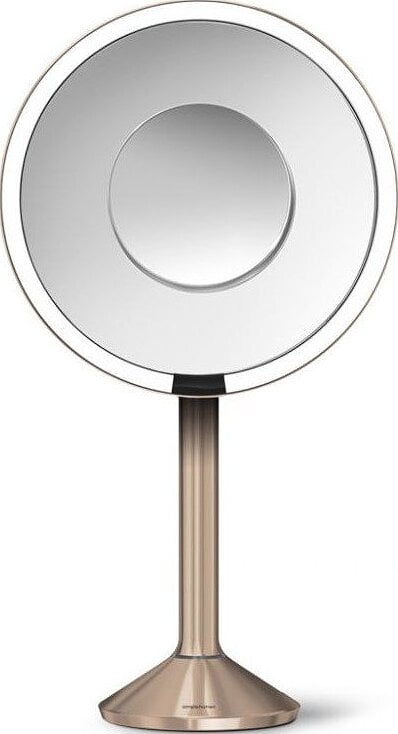 Simplehuman Sensor-adjusted cosmetics mirror with extra mirror