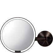 Simplehuman Sensor mirror 23 cm dark brown wall mounted with a usb port