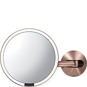Simplehuman Sensor mirror 23 cm pink gold wall mounted with a usb port