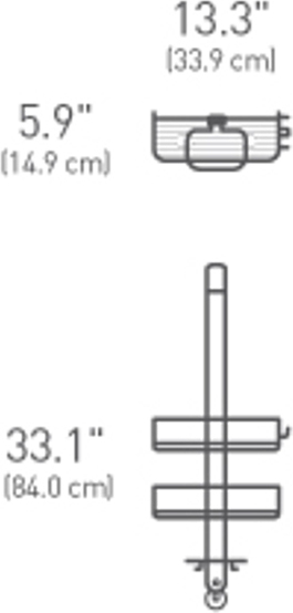 Simplehuman Shower shelves adjustable - BT1101