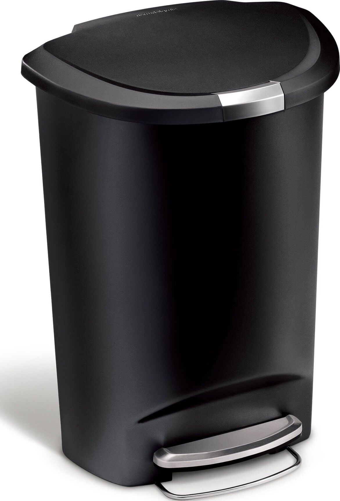 Simplehuman Treteimer halbrumnd, 50 l, schwarz