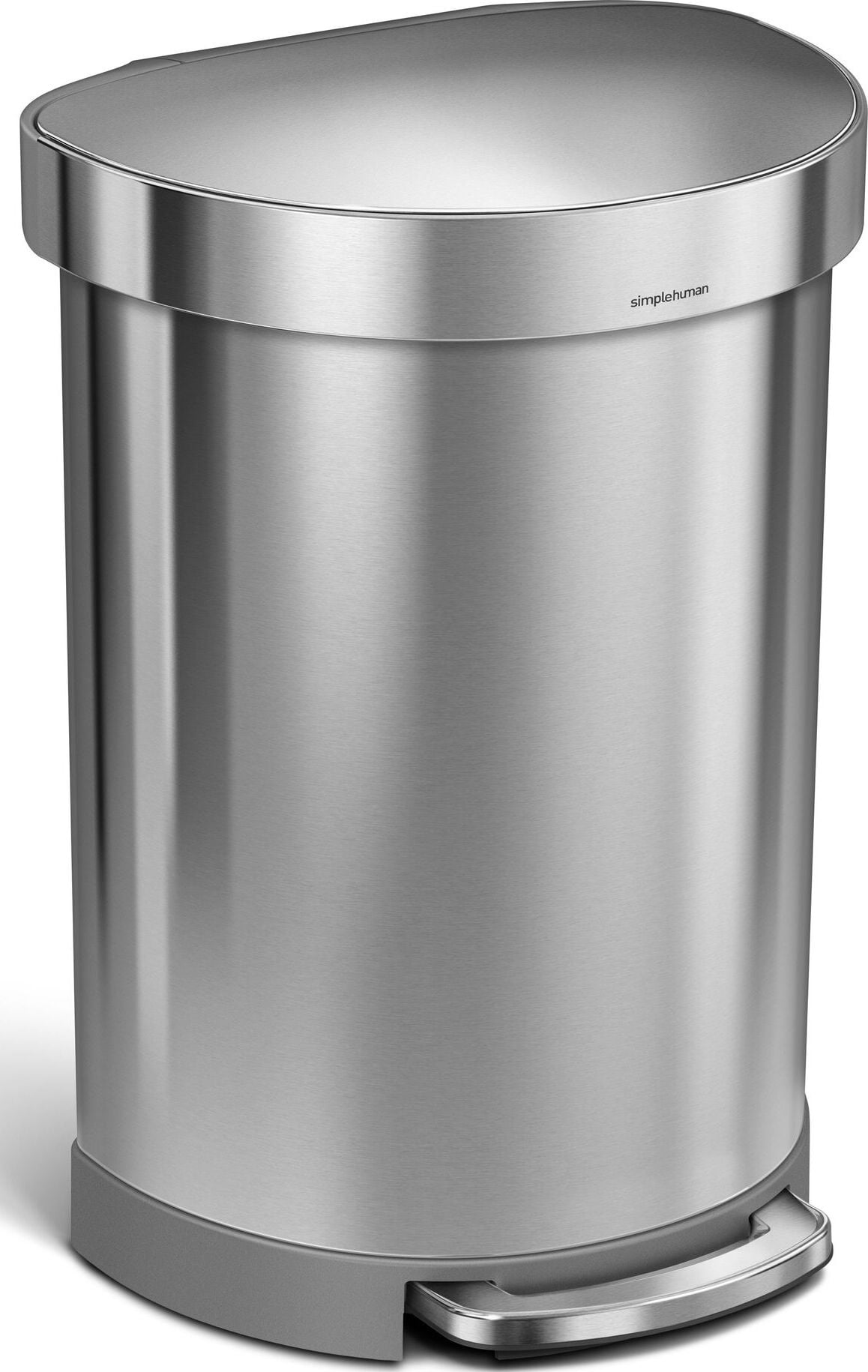Simplehuman Treteimer halbrunder 60 l, Edelstahl gebürstet