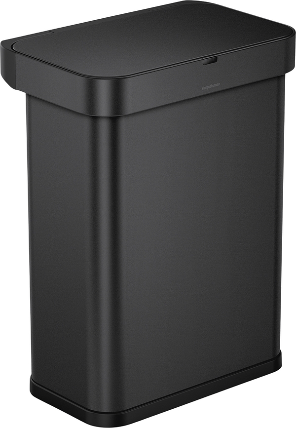Šiukšladėžė su judesio jutikliu Sensor Liner Pocket matinės juodos spalvos 58 l