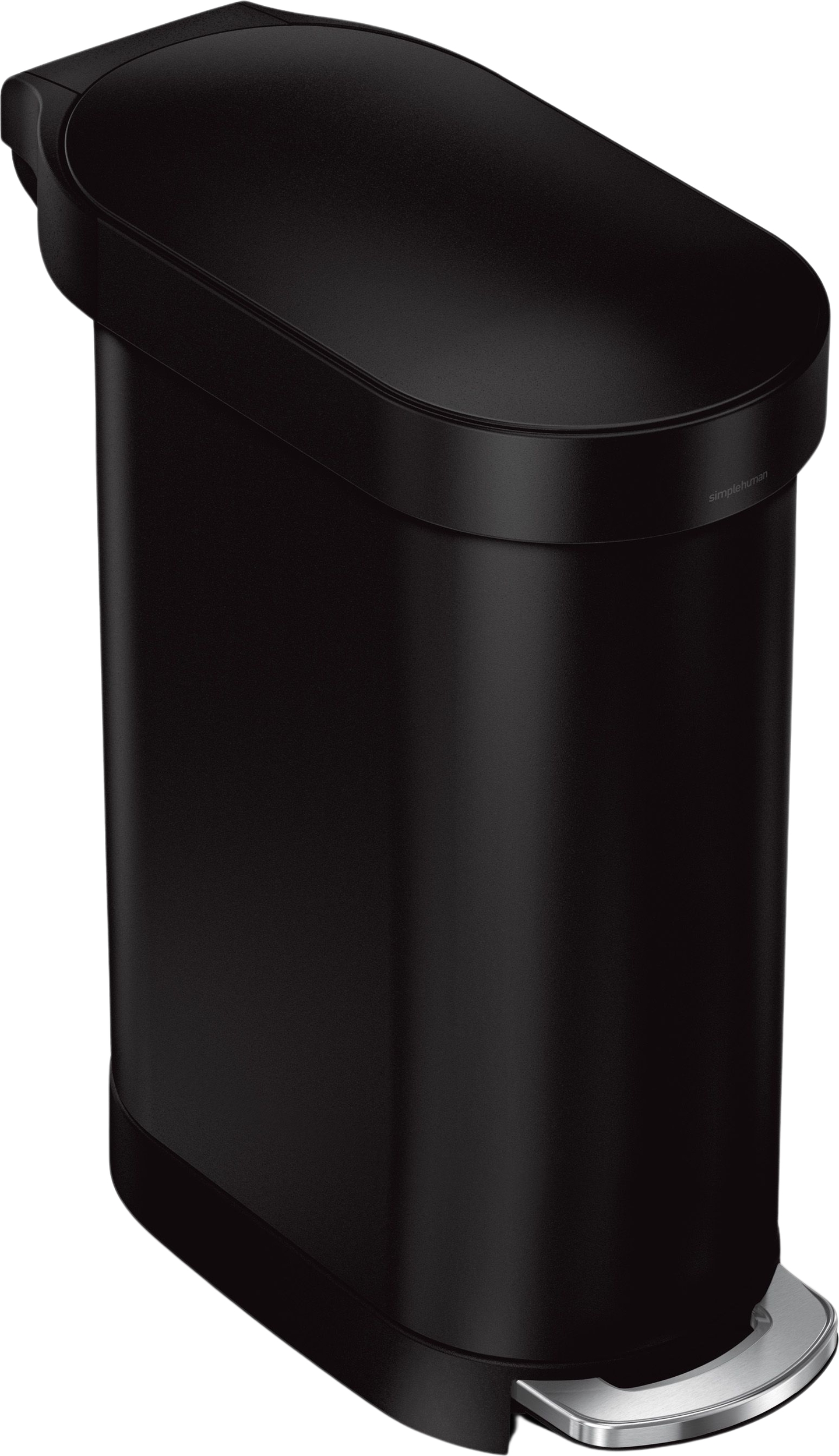 Slim Pedal-Mülleimer 45 l schwarz matt