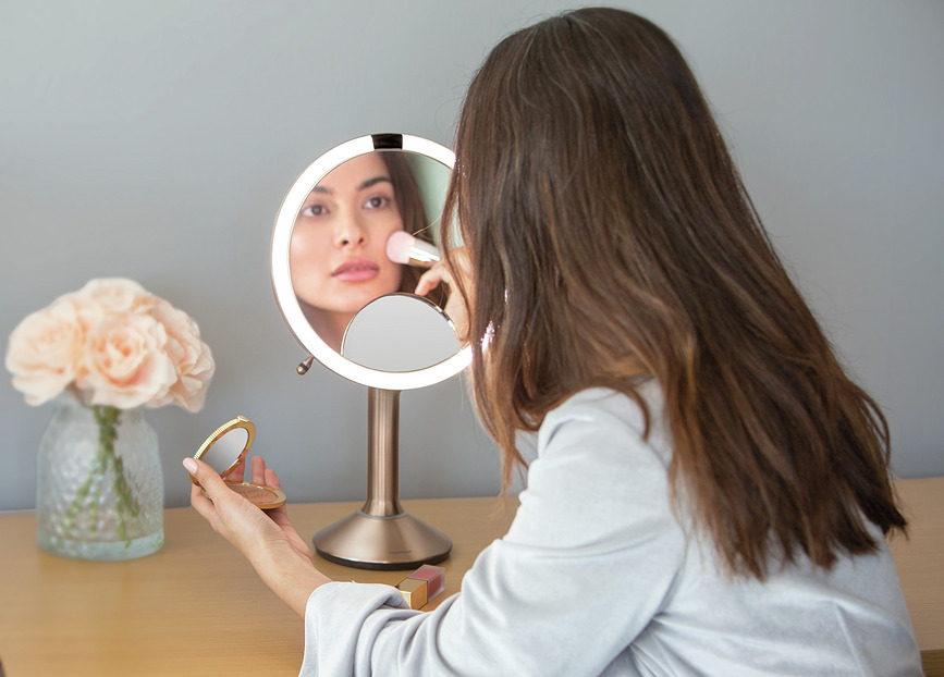 Trio ΚΑΘΡΕΦΤΗΣ με αισθητήρα, ροζ χρυσό