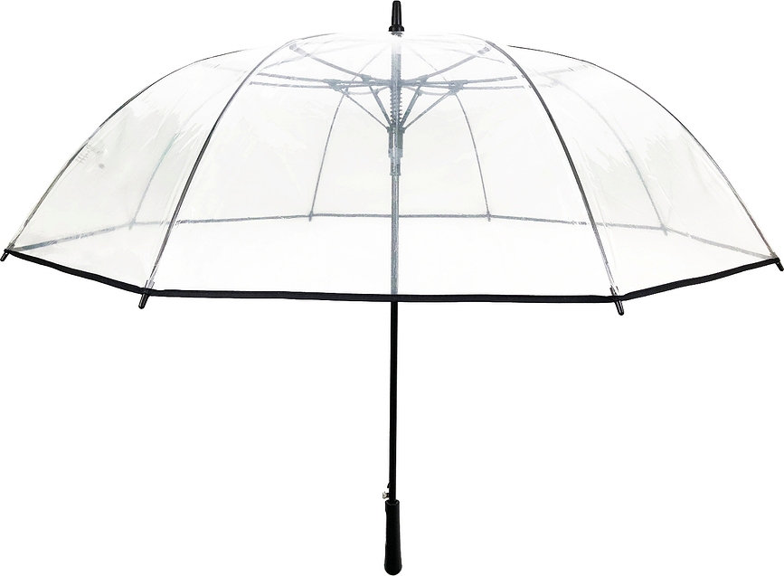 Golf Regenschirm transparent schwarz