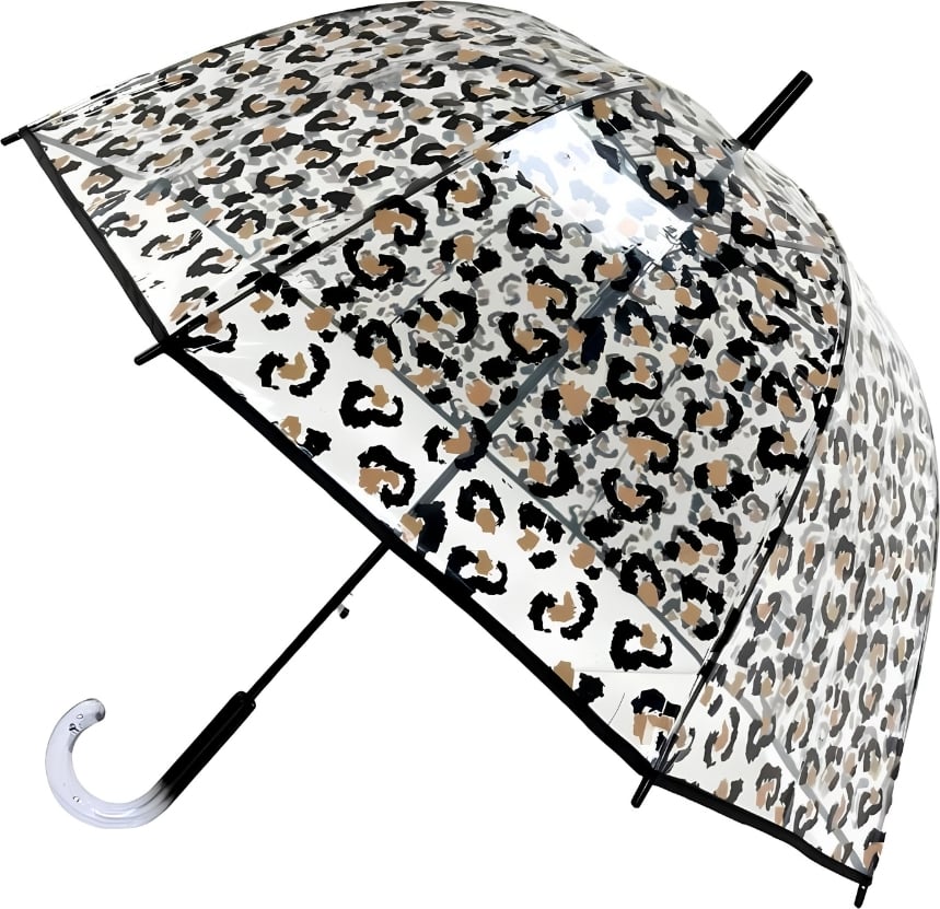 Regenschirm Leopard transparent