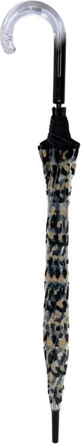 Regenschirm Leopard transparent