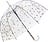 Smati Parapluie Cloche, transparent, à pois dorés