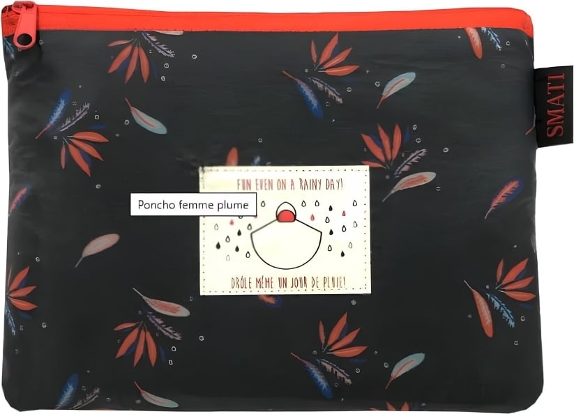 Smati Pois Plume Damen-Regenponcho