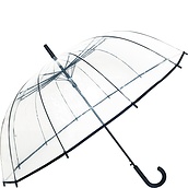 Smati Regenschirm transparent schwarz 12 Rippen