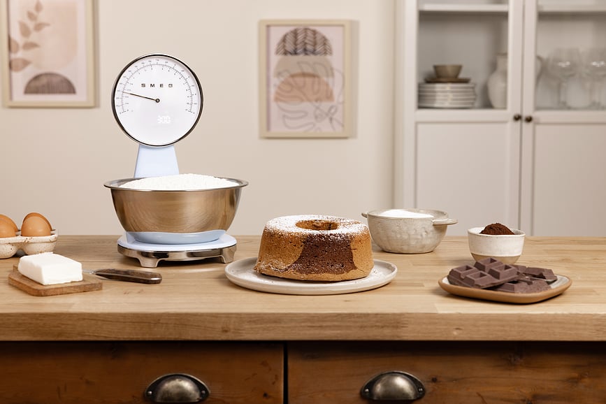 50's Style Balance de Cuisine analogique et numérique, crème