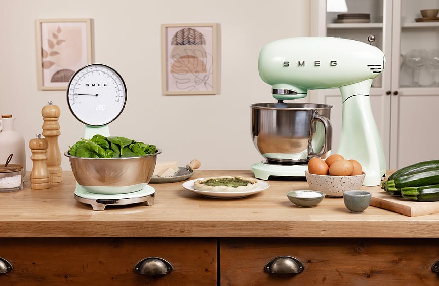 50's Style Balance de Cuisine analogique et numérique, crème