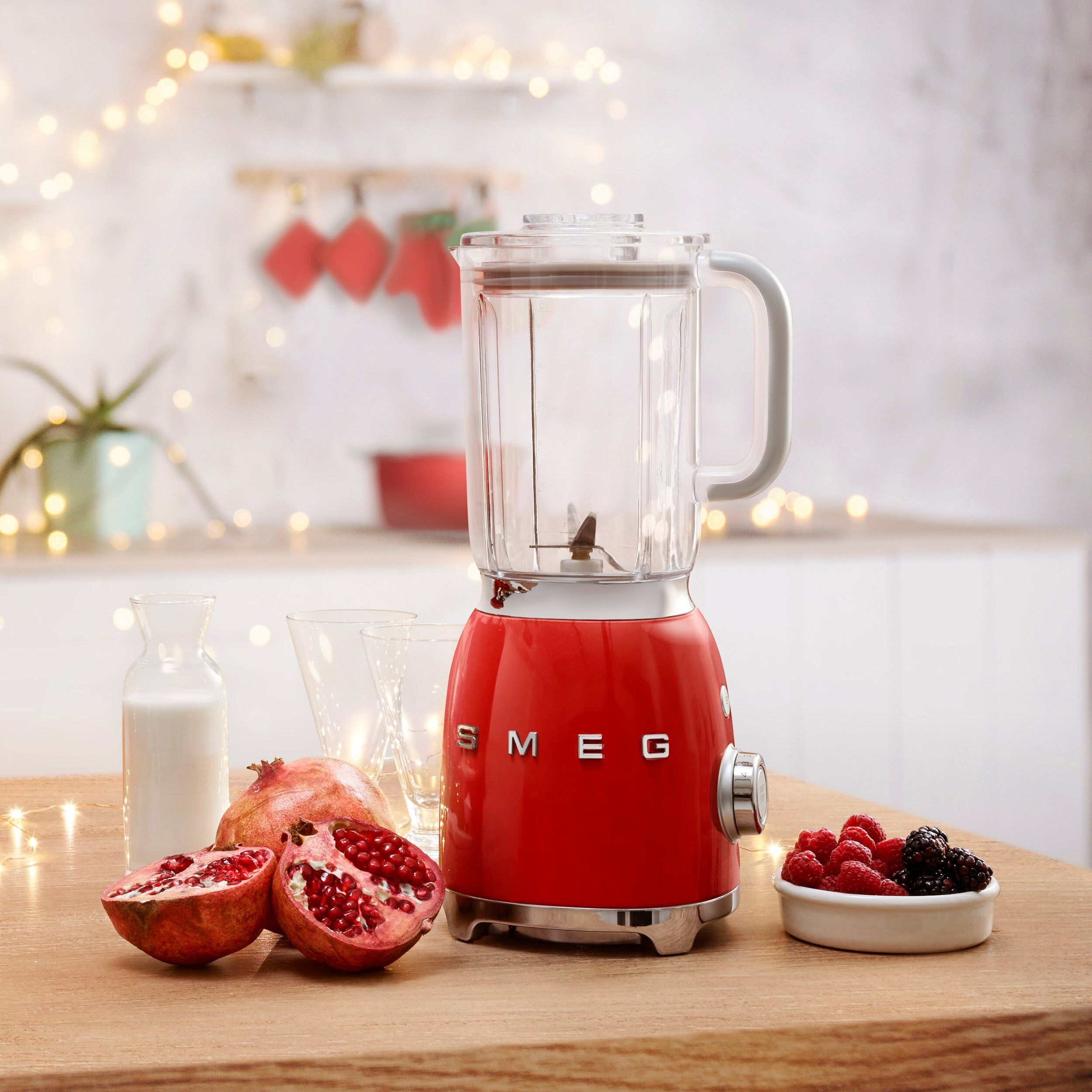 Red 4-in-1 Hand Blender with Accessories - Smeg