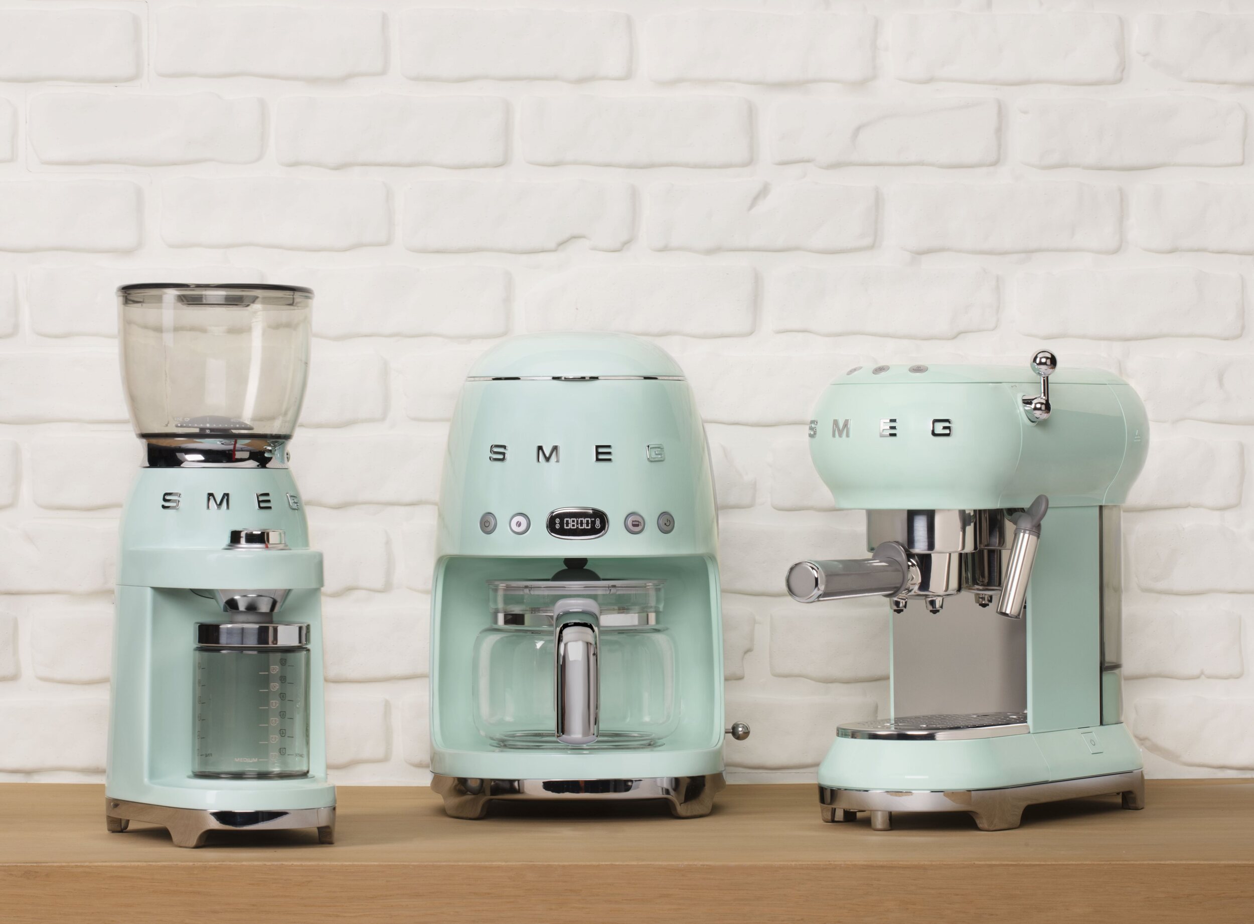 SMEG 1950's Retro Style 10 Cup Programmable Coffee Maker (Pastel