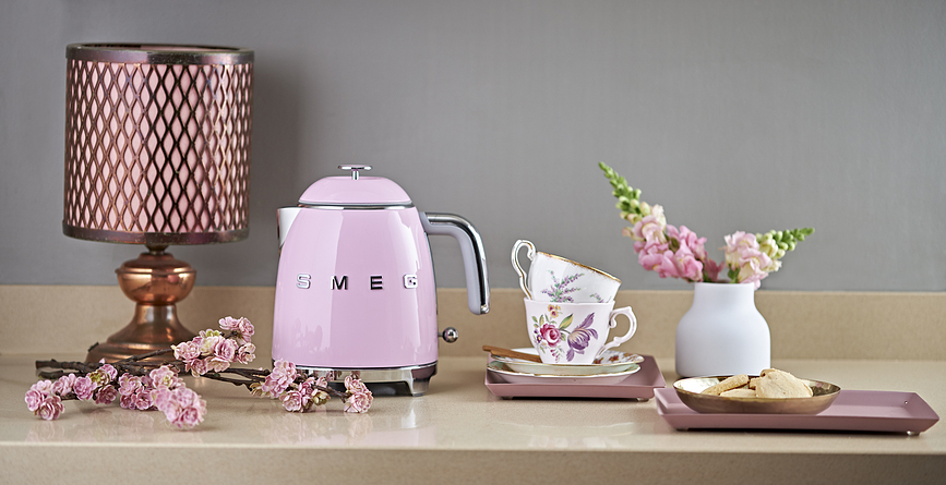 50's Style Mini Bouilloire Électrique, crème