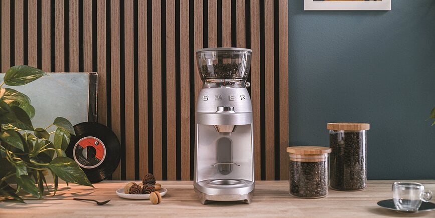 50's Style Moulin à Café électrique, aluminium