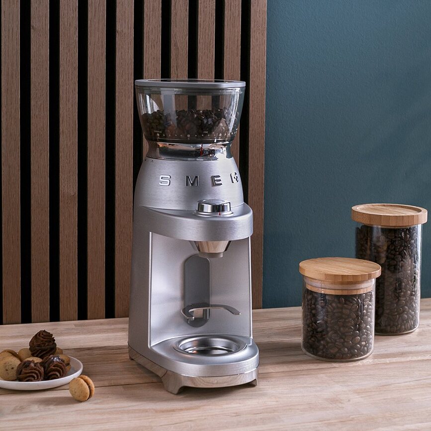 50's Style Μύλος Καφέ ηλεκτρικός, αλουμινένιος