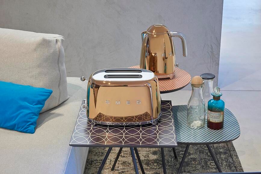 50's Style Τοστιέρα για 2 φέτες, κρεμ