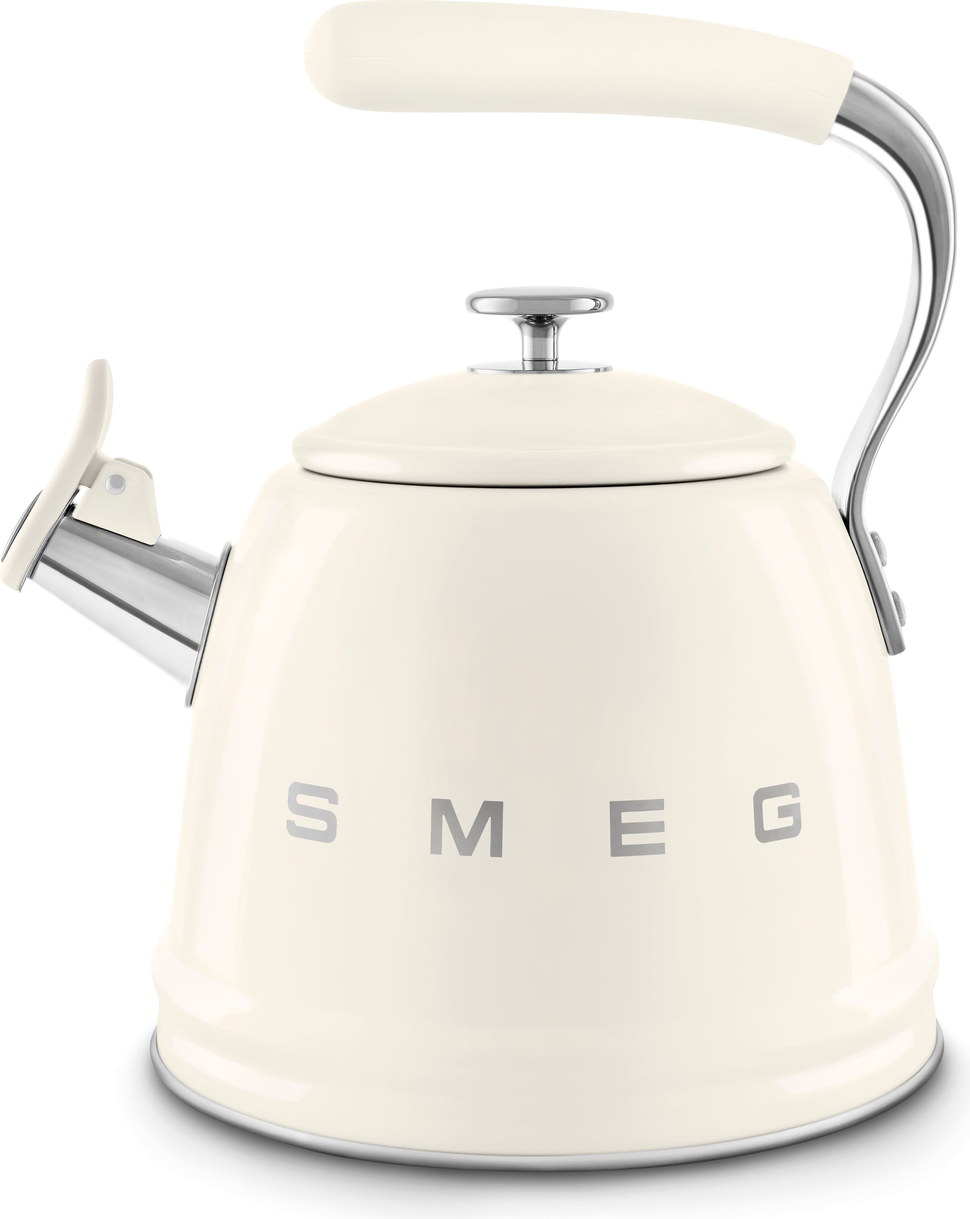 50's Style Wasserkocher mit Pfeife cremefarbig