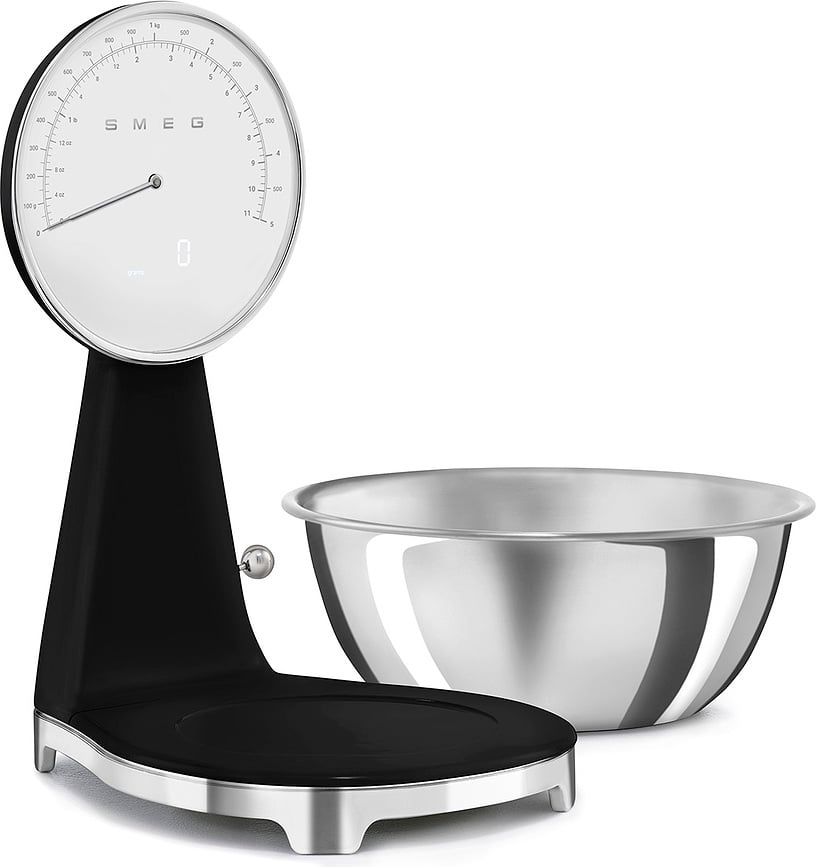 Báscula de Cocina 50's Style, analógica y digital, crema